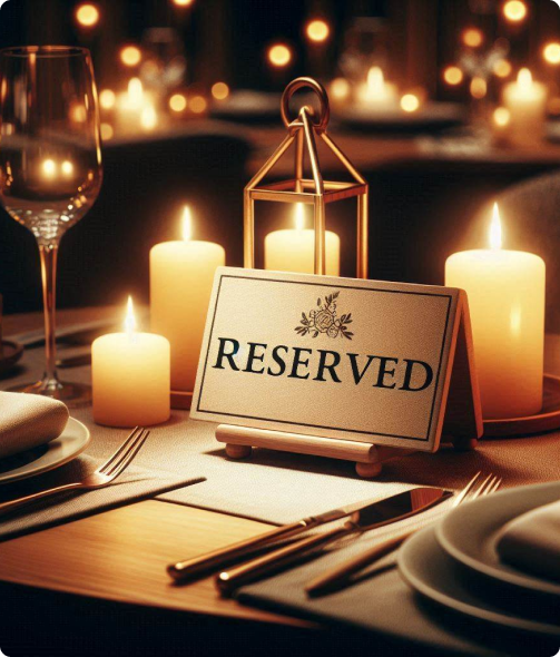 A person booking a reservation on a phone